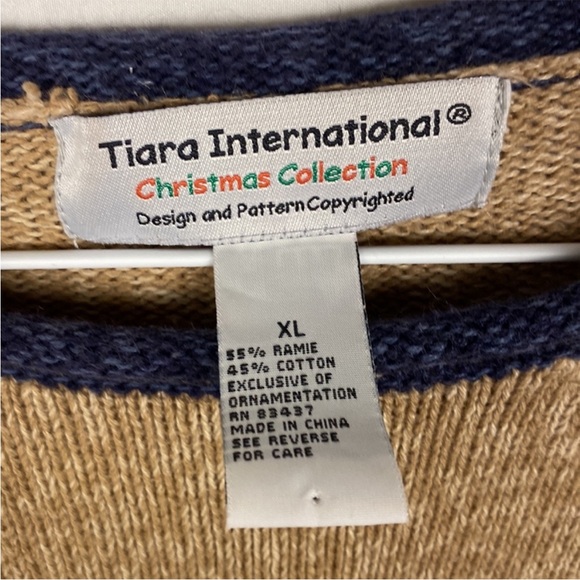 “Merry Christmas” Tiara International Christmas Collection Sweater - Picture 7 of 7